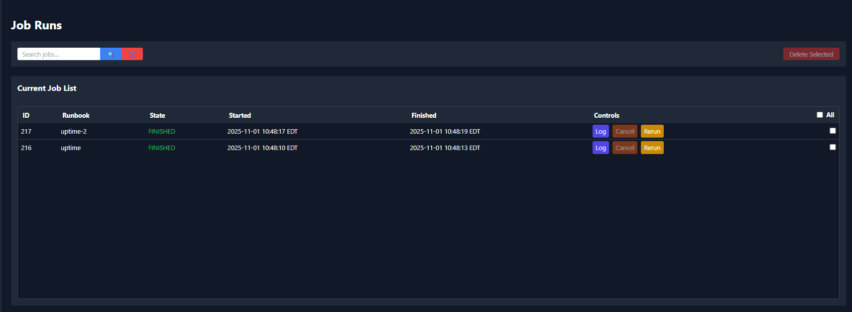 Main dashboard screenshot